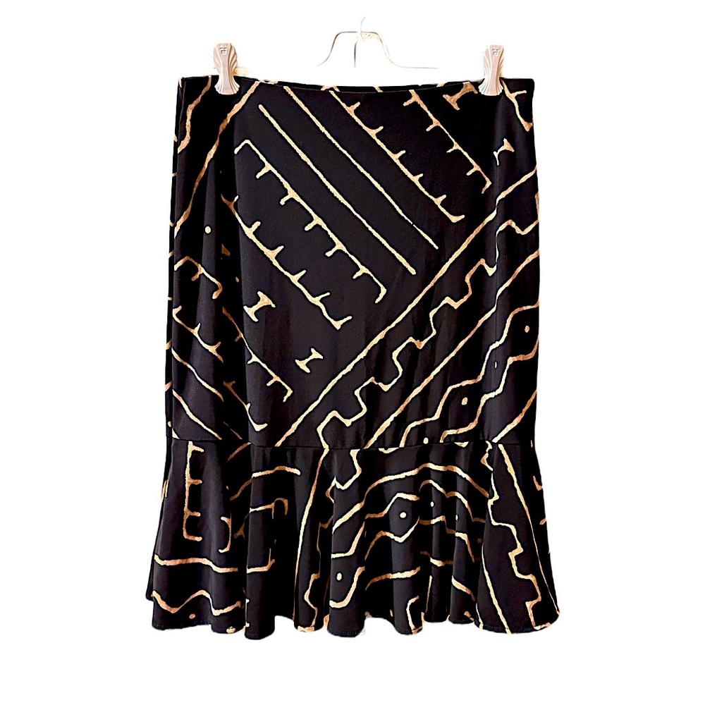 Chaps Skirt Black & Tan Size Small